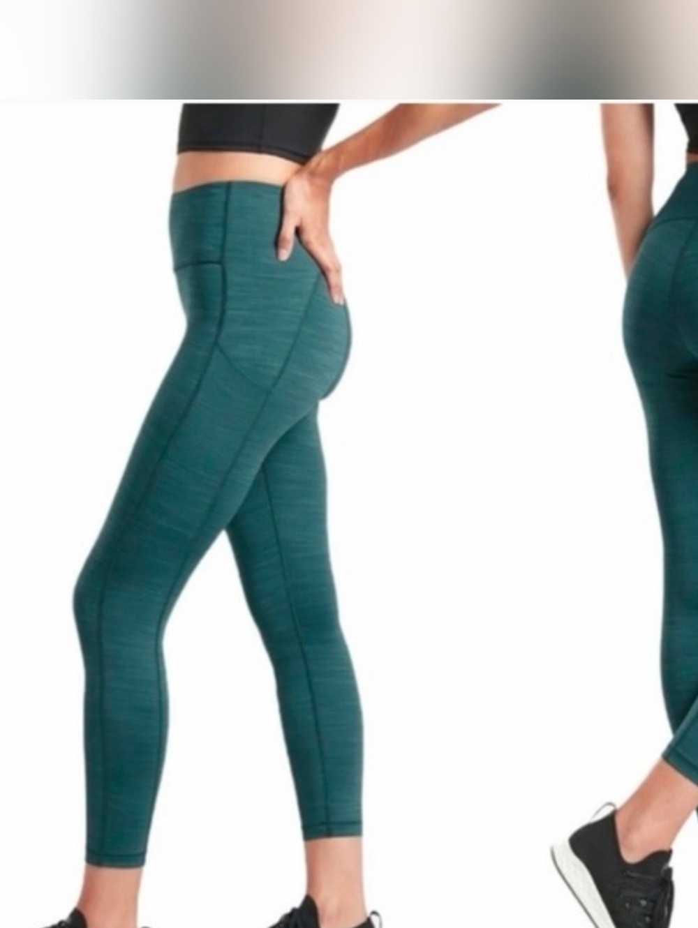 Athleta 7/8 Ultimate Stash Pocket Teal Green High-Rise Leggings